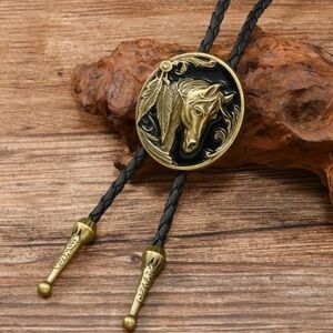 New Western Leather horse Equestrian  western bolo tie Choose A Color